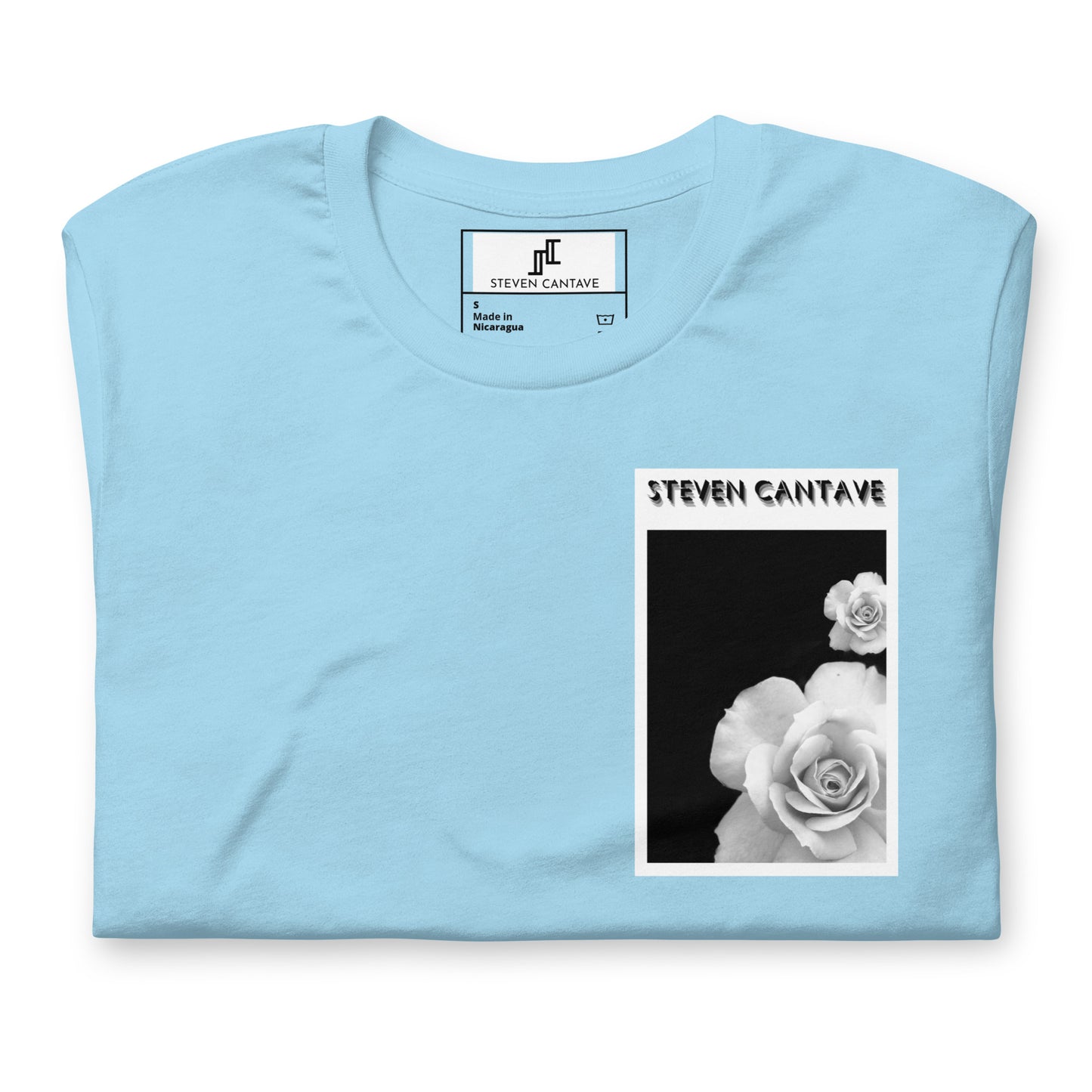 T-Shirt With White Roses