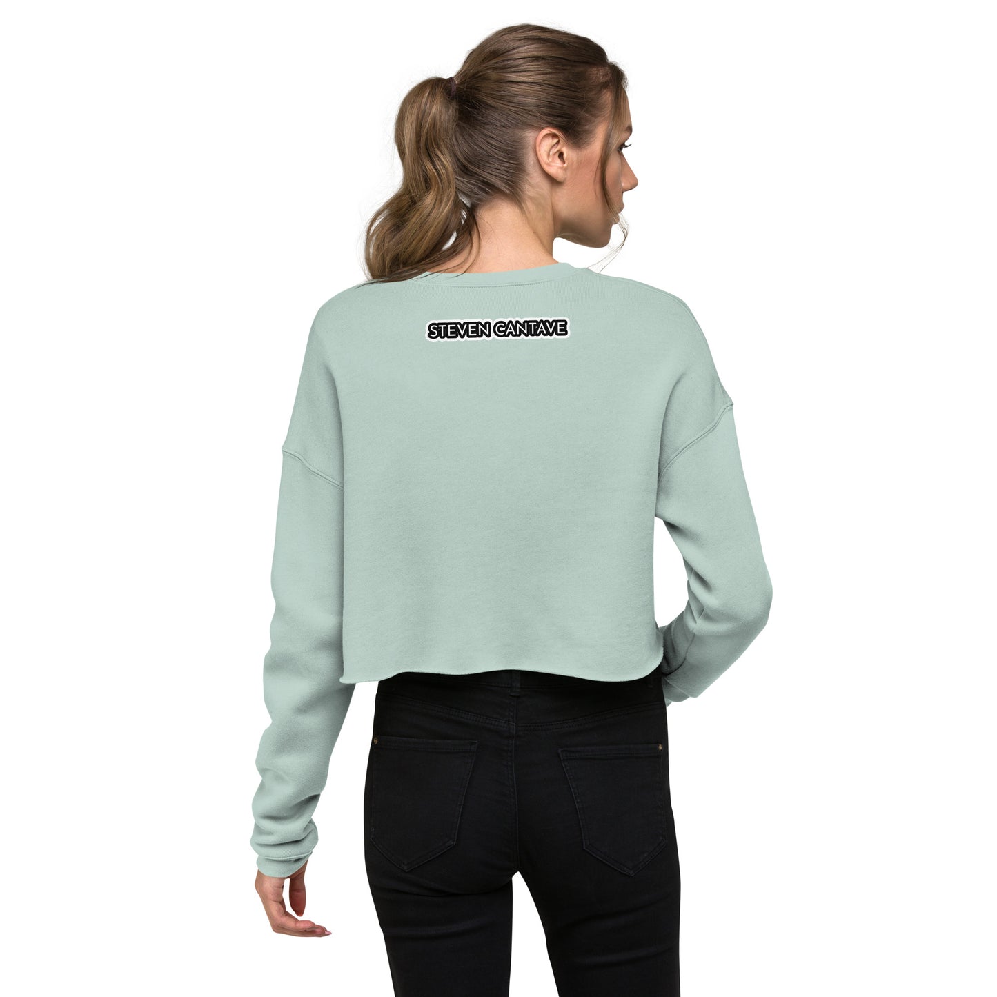 Dusty Blue Crop Sweatshirt