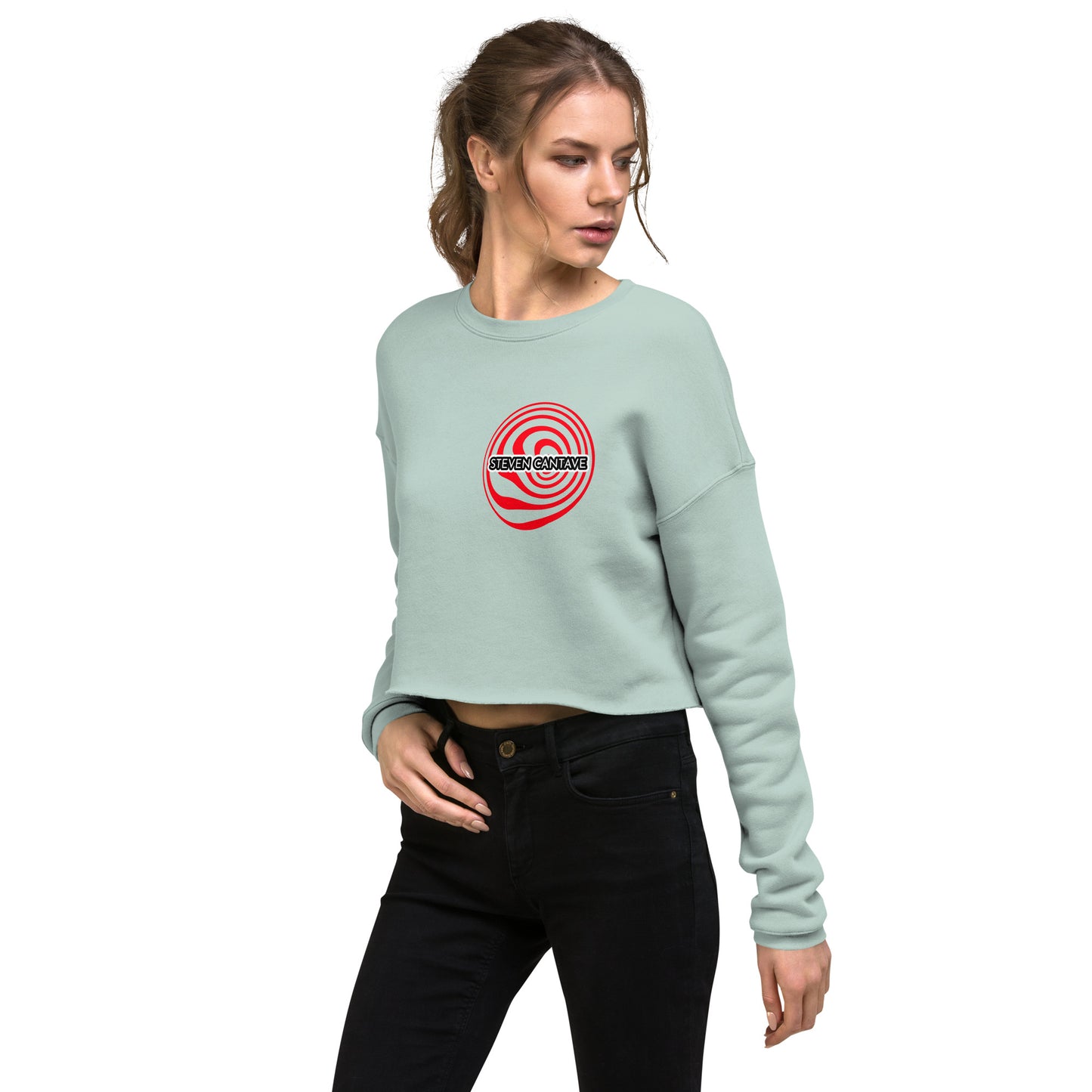 Dusty Blue Crop Sweatshirt