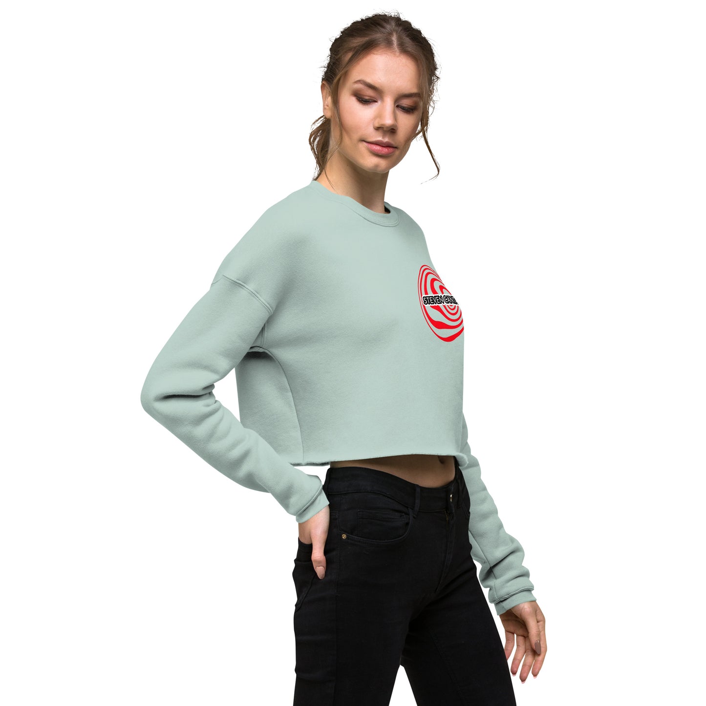 Dusty Blue Crop Sweatshirt