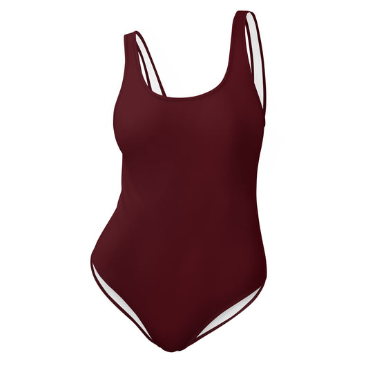 Burgundy One-Piece Swimsuit