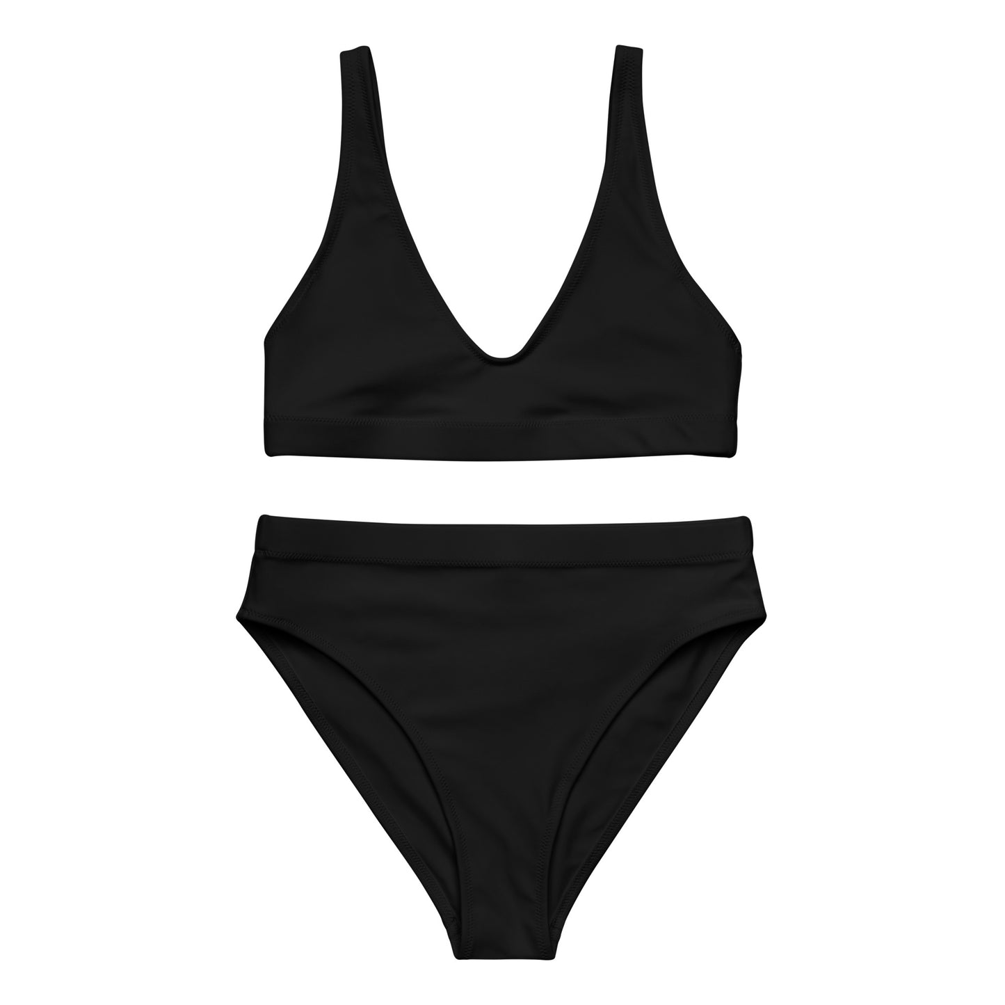 Bold Black high-waisted bikini